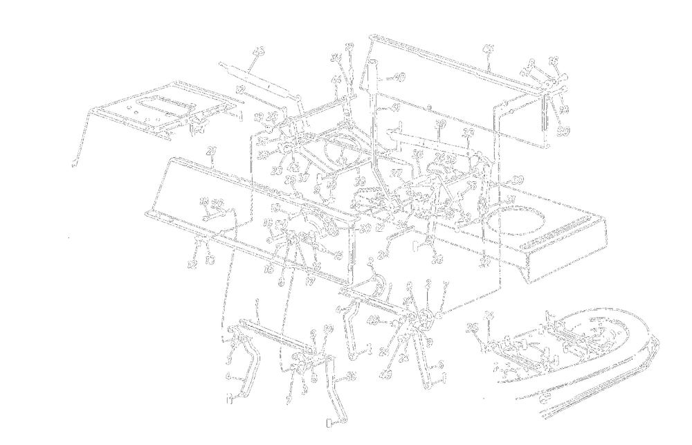 Deck Liftandhanger Assembly Diagram and Parts List for 13AS699G088 (TMO-3204205)(1997) Yard Machines Lawn Tractor